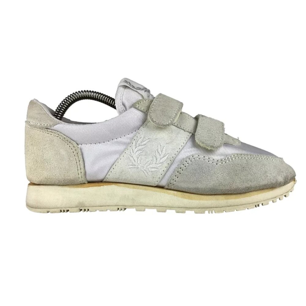 Fred Perry Womens White Cushioned Low Top Hook Loop Athletic Shoes Size US 7‎
